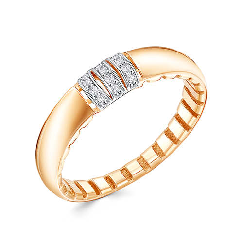 Кольцо, золото, фианит, 04-51-0551-00